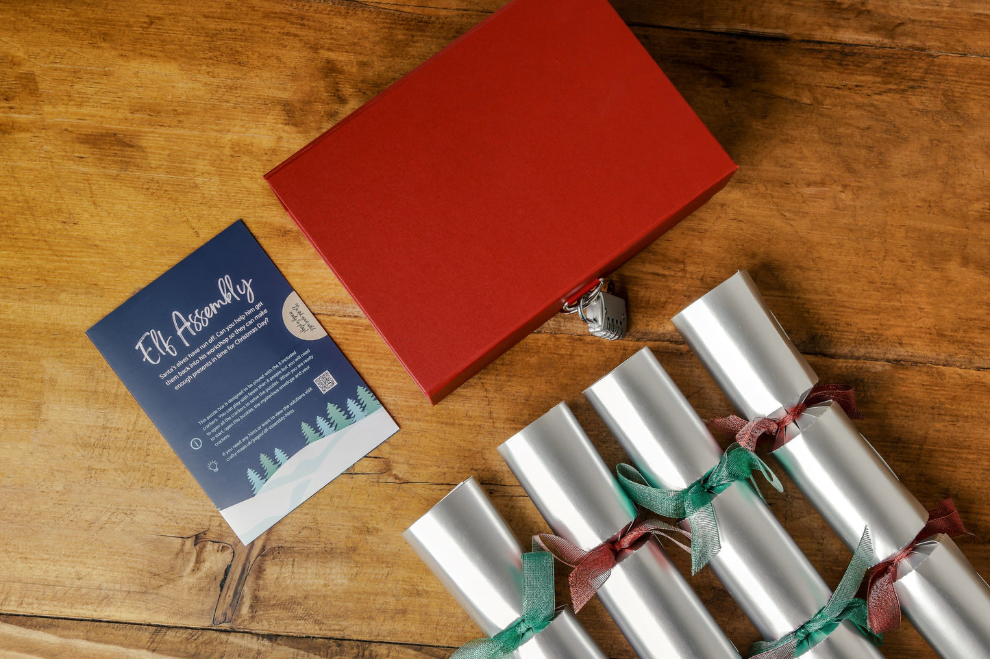 Elf Assembly – 4 or 8 Cracker Puzzle Box